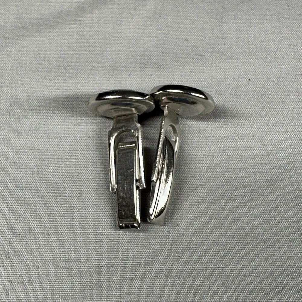 Vintage Black Dome Cufflinks Retro Faux Onyx Style Men's Accessories‎ Minimalist